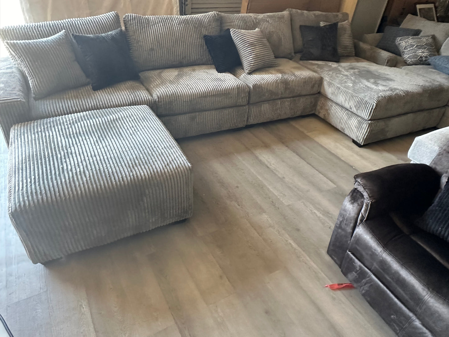 Gray Deep Seated Sectional