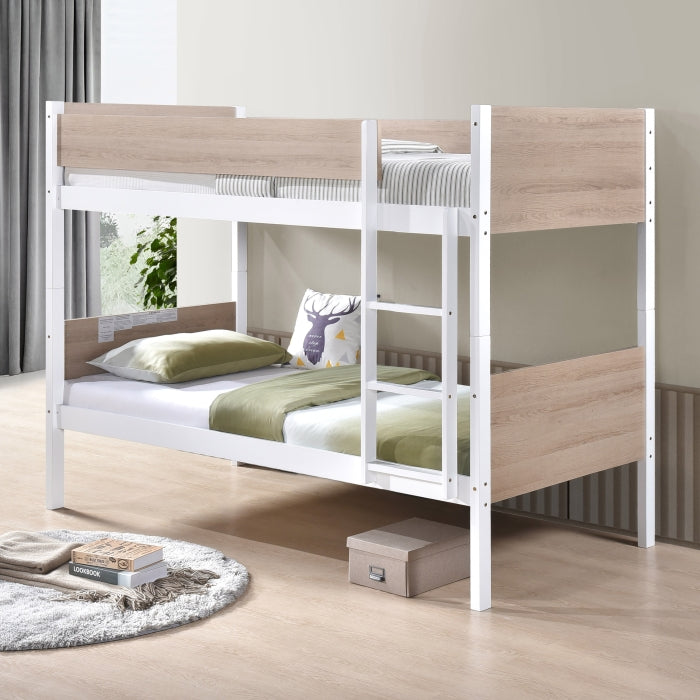 Natural & White Bunk Bed Twin/Twin