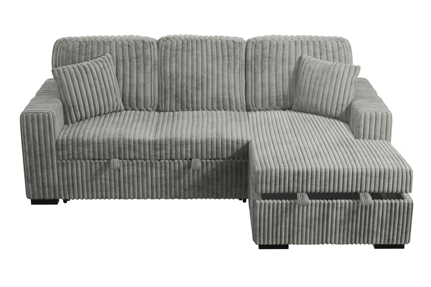 Corduroy Pullout Sectional
