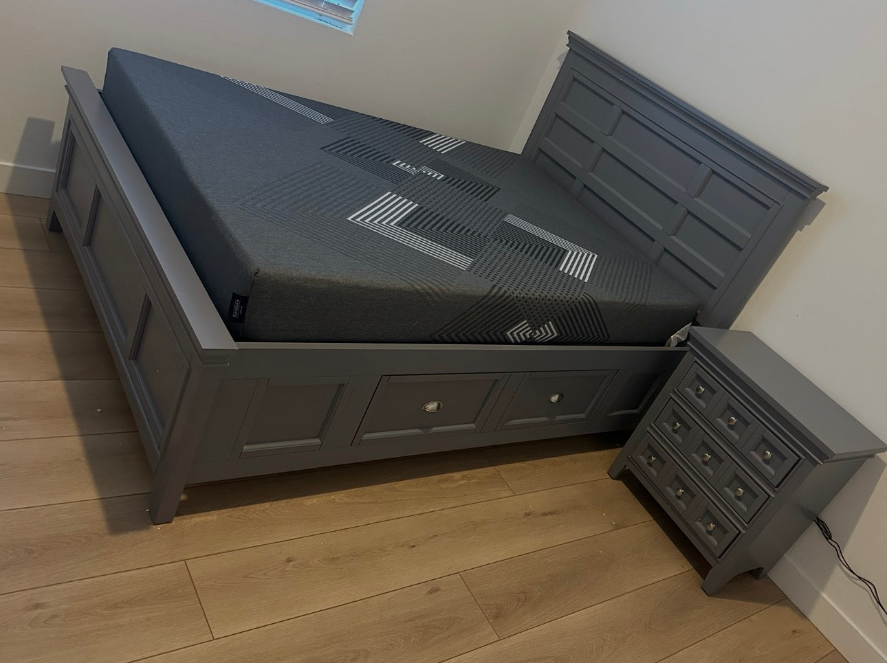Gray memory foam mattress
