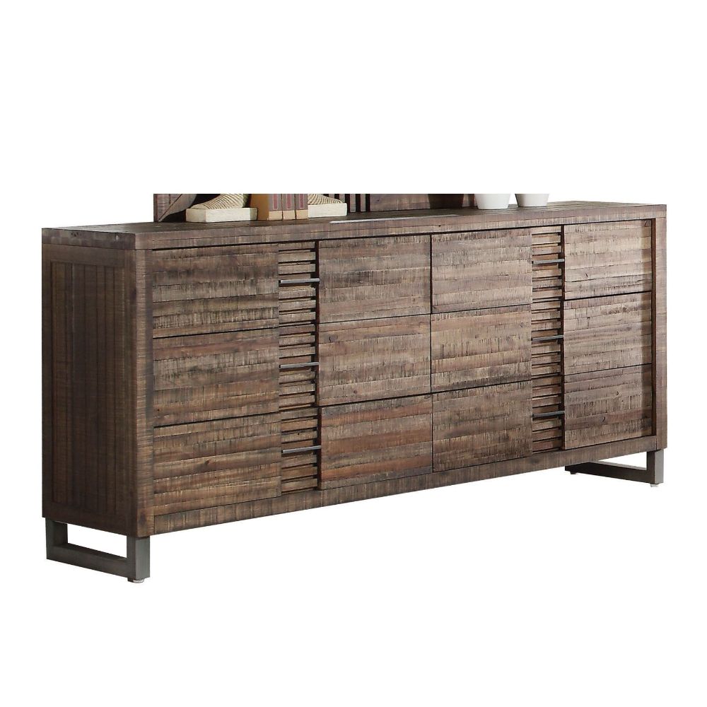 reclaimed wood and metal dresser Andria Dresser – 413 Wholesale