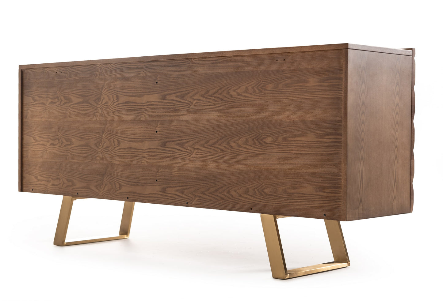 Modrest Finley Modern Walnut & Gold Buffet