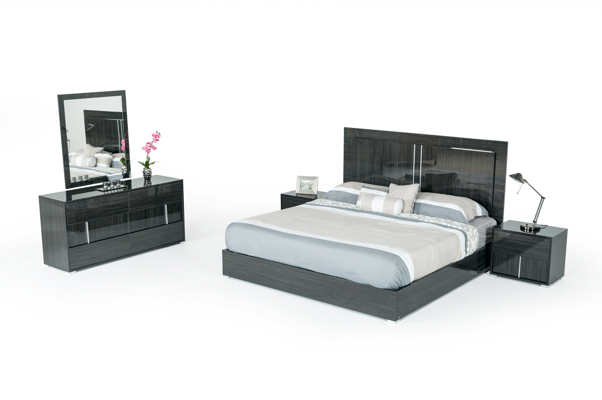 Modrest Ari Italian Modern Grey Bed