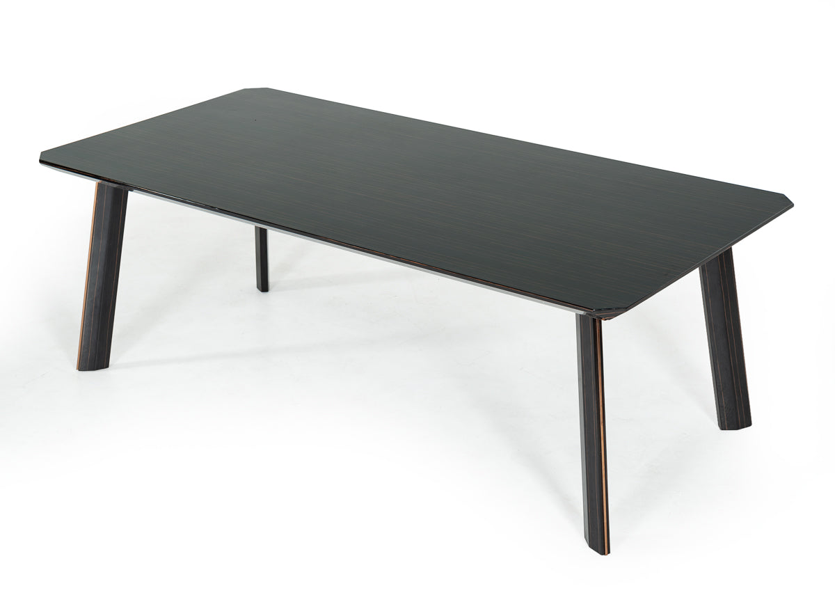 Modrest Chadwick Modern Ebony & Rosegold Dining Table