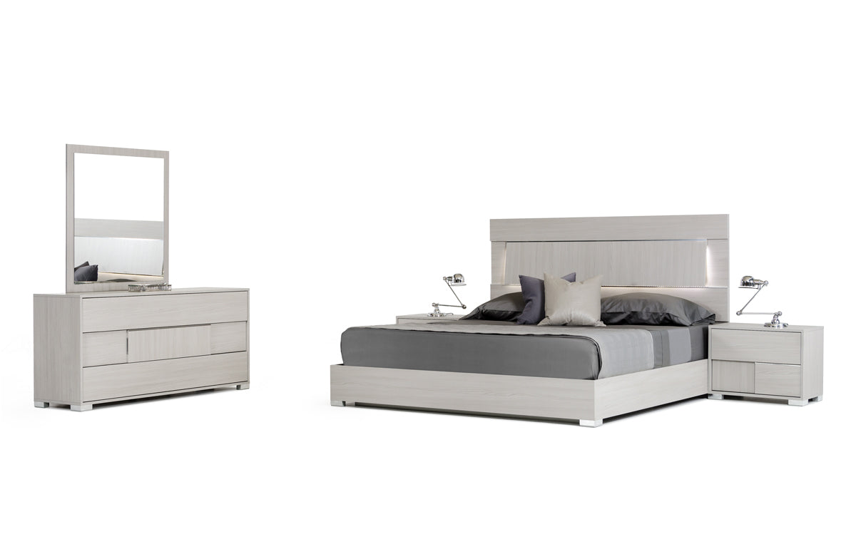 Modrest Ethan Italian Modern Grey Bed