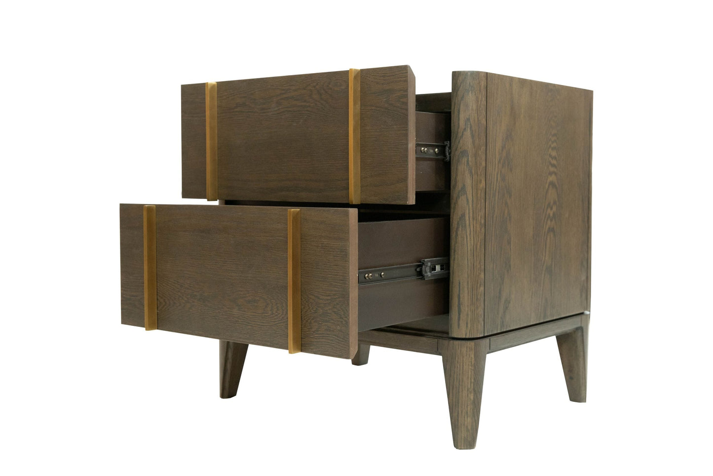 Modrest Oakley - Mid-Century Dark Brown Nightstand