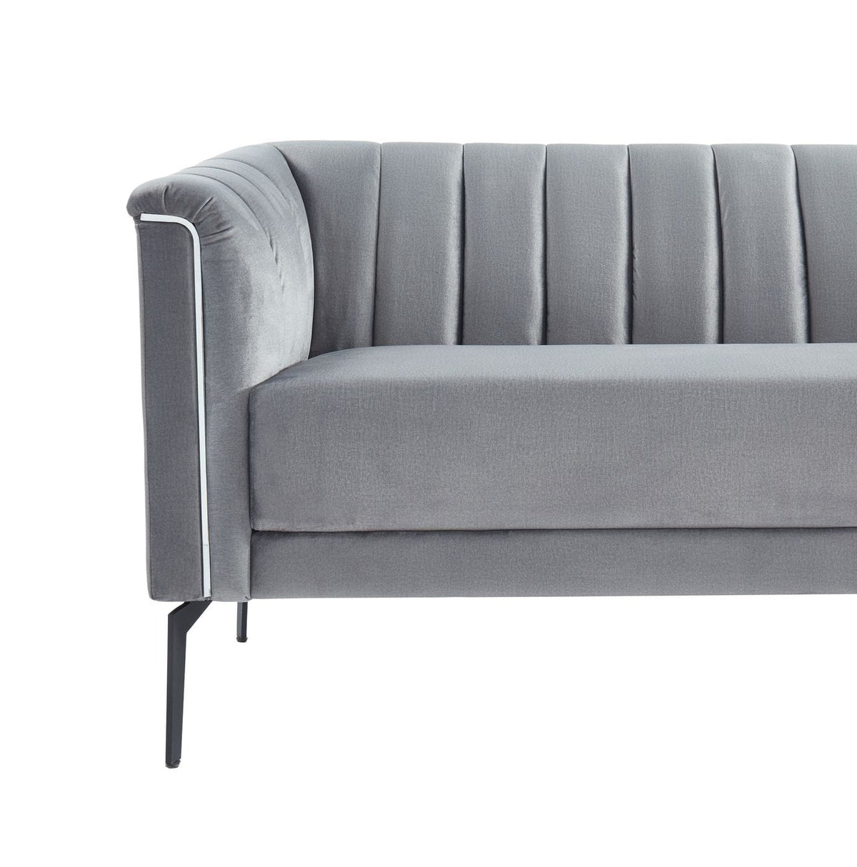 Divani Casa Patton - Modern Grey Fabric Sofa