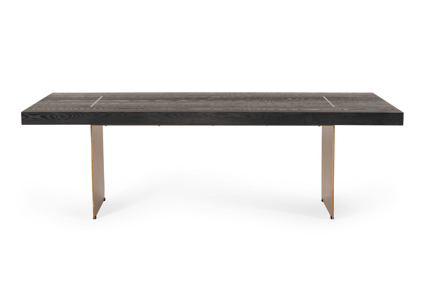 Modrest Perret - Large Glam Black Ash + Brushed Brass Dining Table