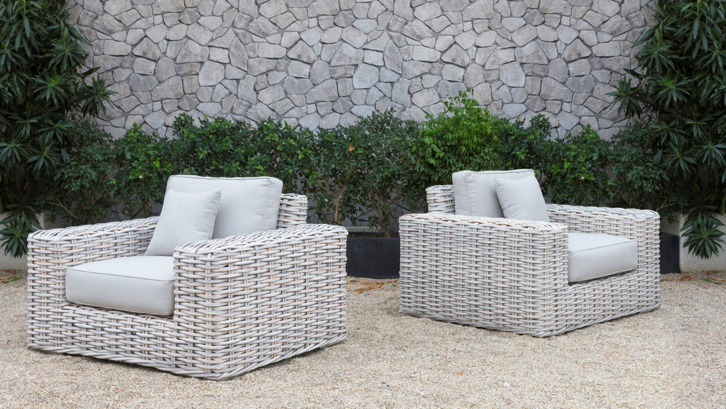 Renava Portugal - Outdoor Grey Wicker Sofa Set