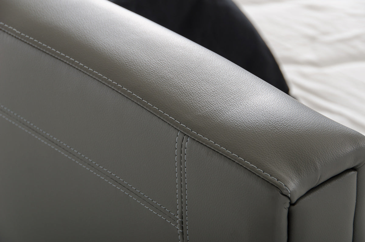 Modrest Ramona Modern Grey Leatherette Bed