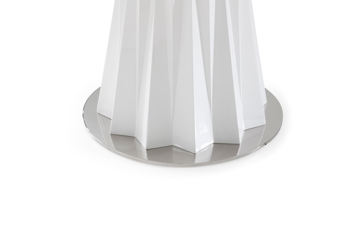 Modrest Cabaret Modern White Round Dining Table