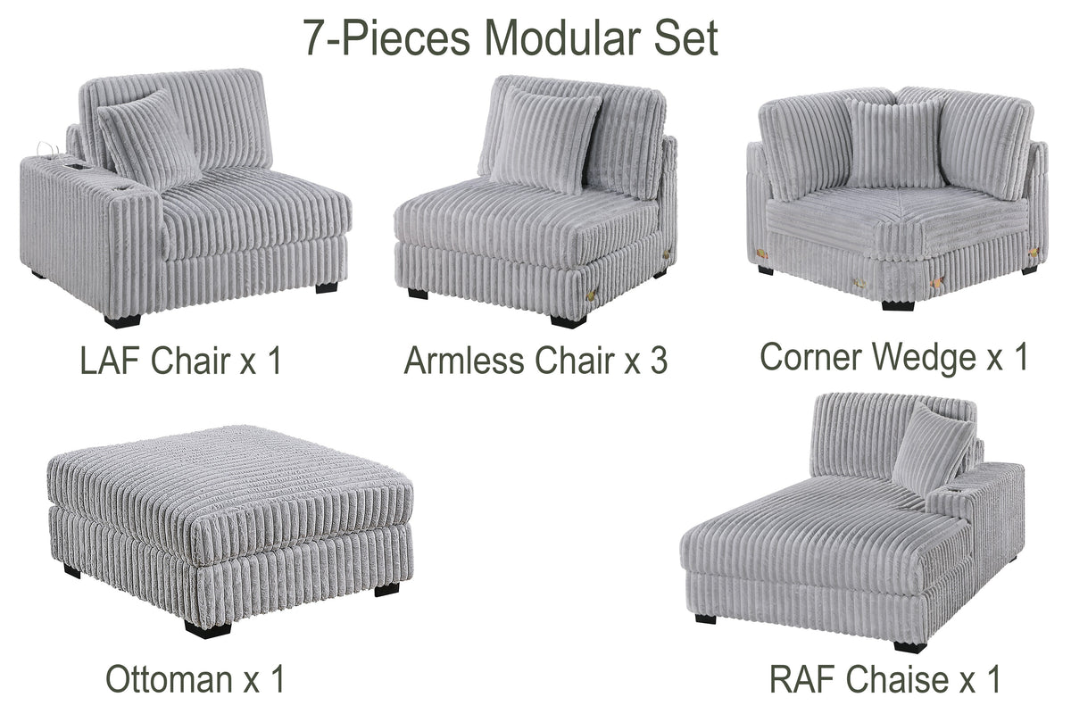 Jumbo Corduroy Modular Sectional