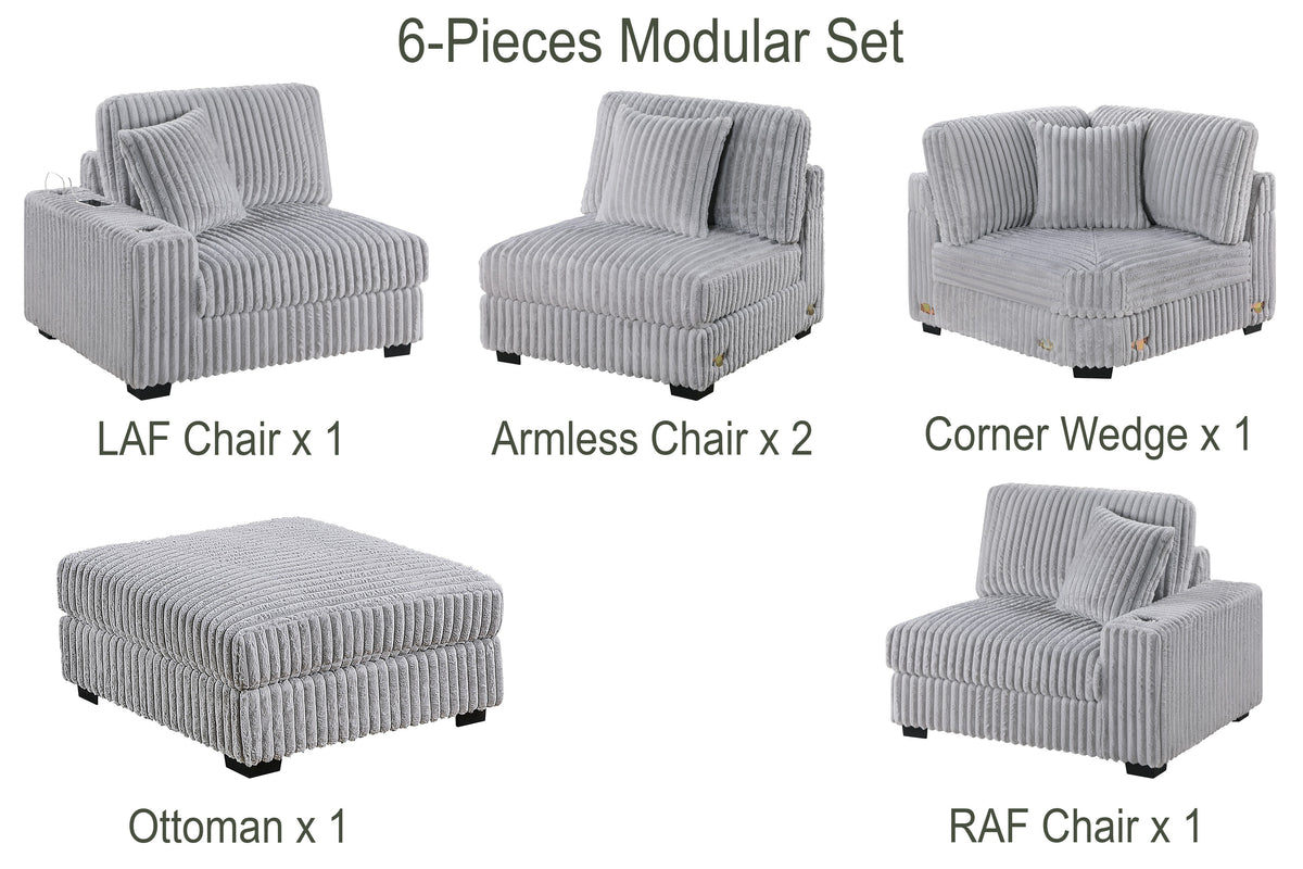 Jumbo Corduroy Customize Sectional