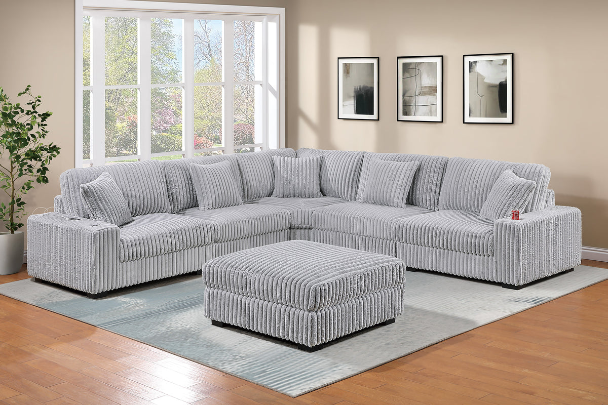Jumbo Corduroy Customize Sectional
