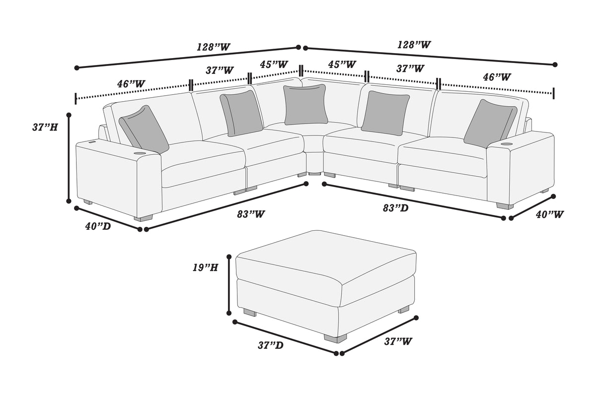 Jumbo Corduroy Customize Sectional
