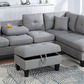 Sectional with storage ottoman