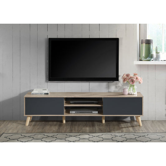 71"  Natural & Gray TV Stand