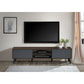71"  Dark Walnut & Gray TV Stand