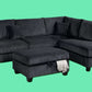 Sectional with storage ottoman