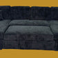 Sectional with Pullout Fur-Like Corduroy