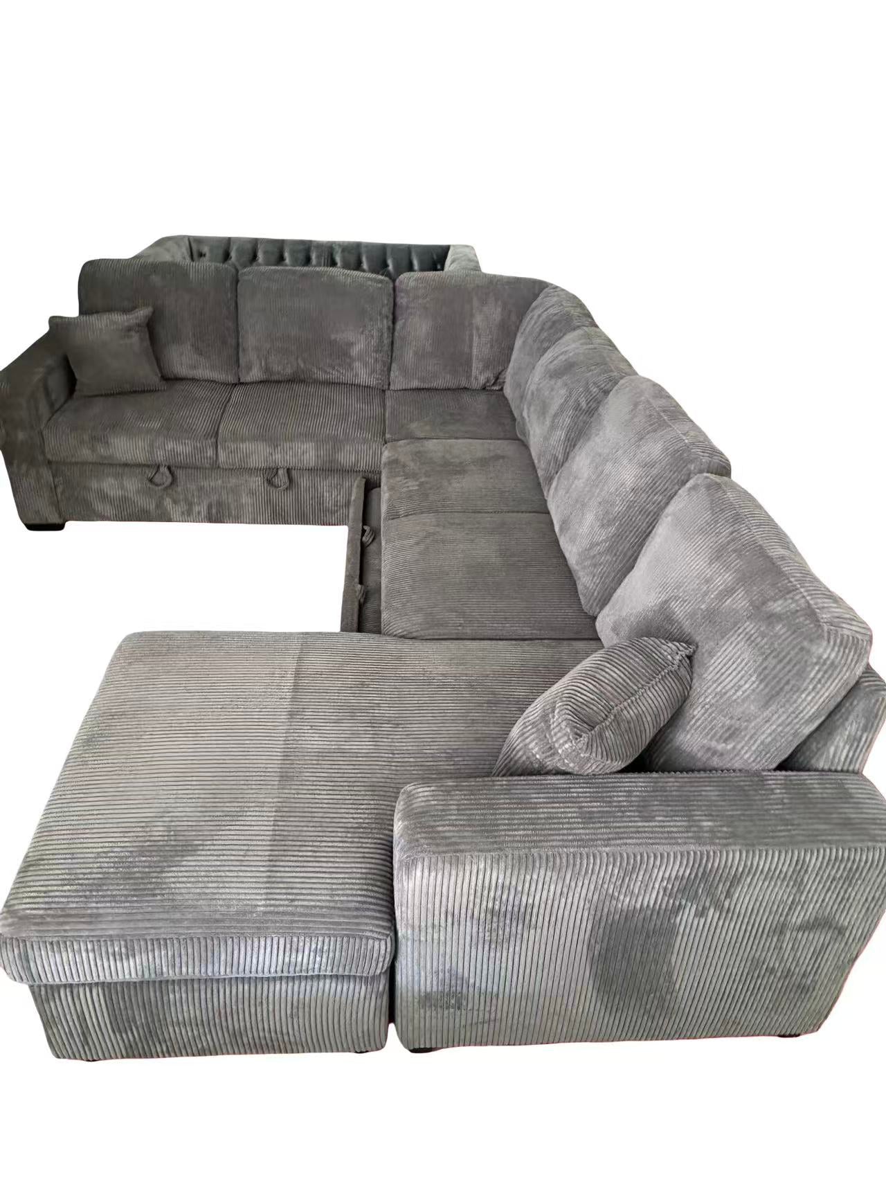 Corduroy Sectional  120“x 92”