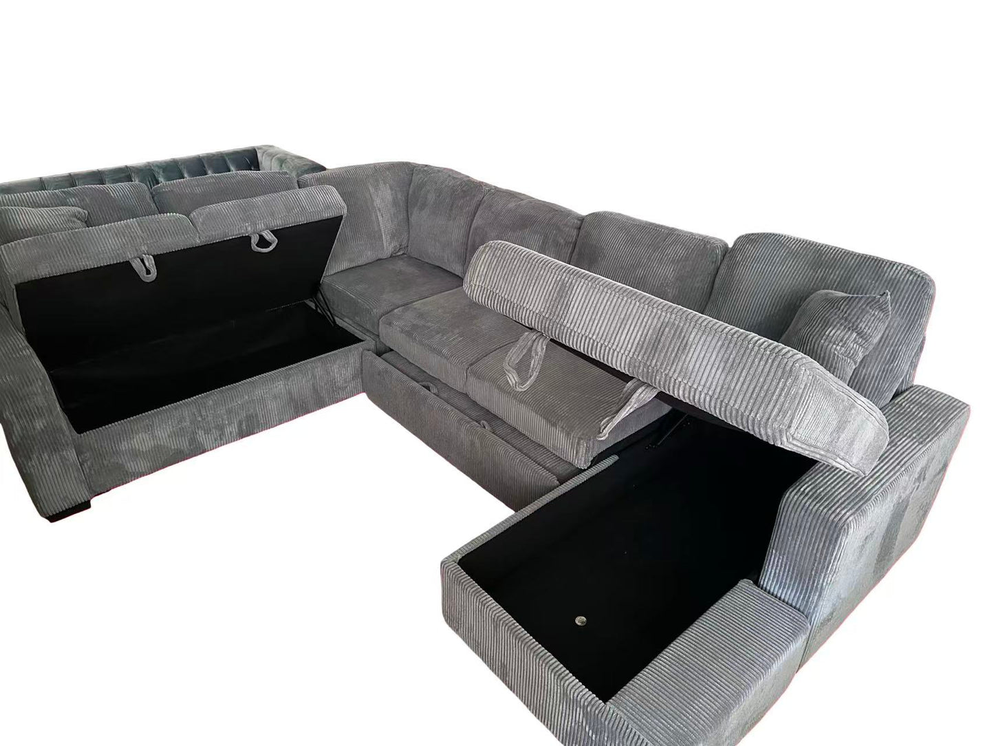 Corduroy Sectional  120“x 92”