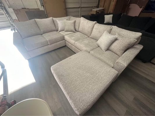 Custom Built Beige Sectional
