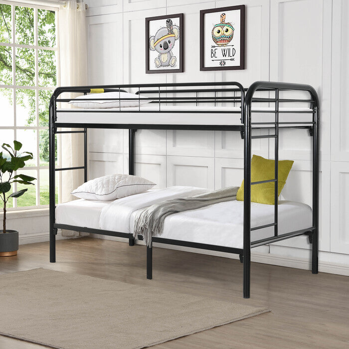 Black Metal Bunk Bed Twin/Twin
