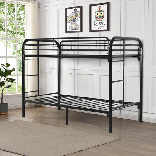Black Metal Bunk Bed Twin/Twin