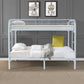 White Metal Bunk Bed Twin/Twin