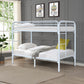 White Metal Bunk Bed Twin/Twin