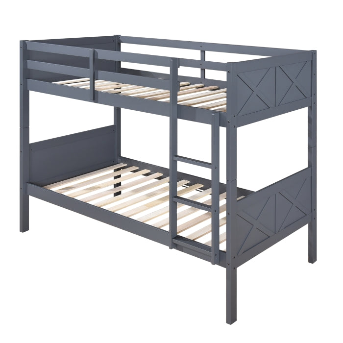 Gray Bunk Bed Twin/Twin