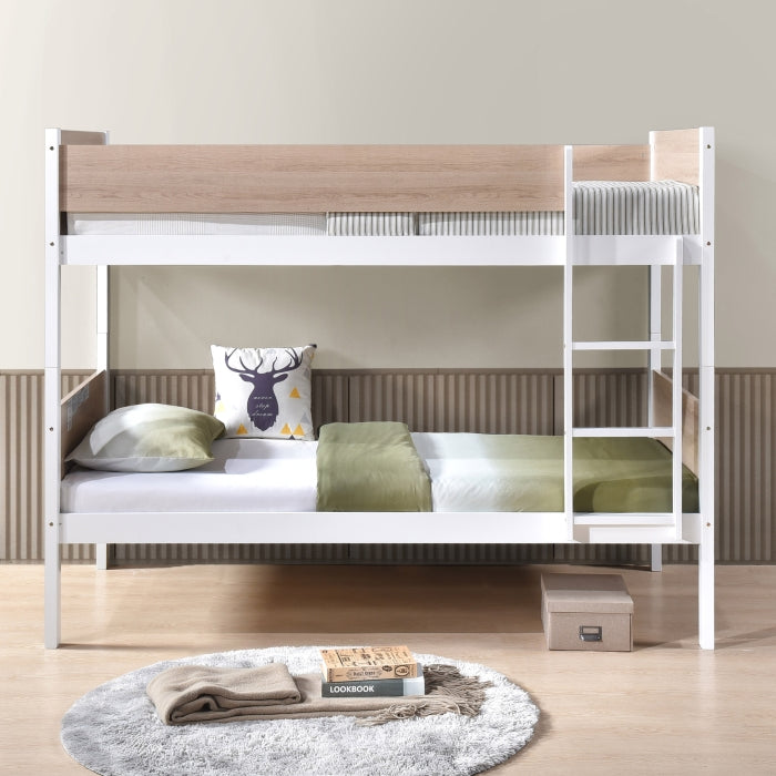 Natural & White Bunk Bed Twin/Twin
