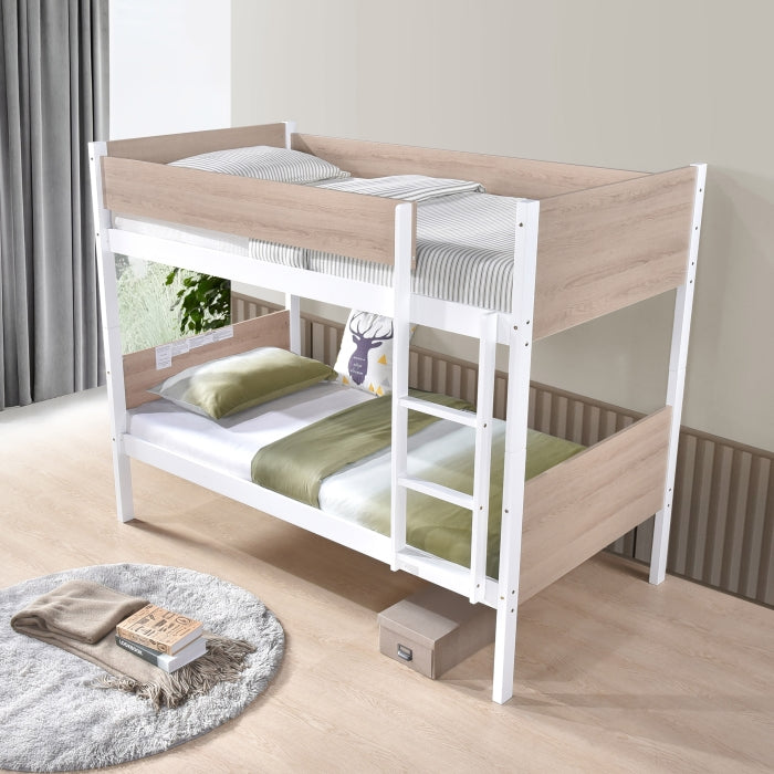 Natural & White Bunk Bed Twin/Twin