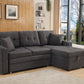 Fabric Sectional with Pull Out