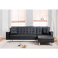 Faux Leather Convertible Sectional