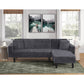Corduroy Upholstered Reversible Sectional