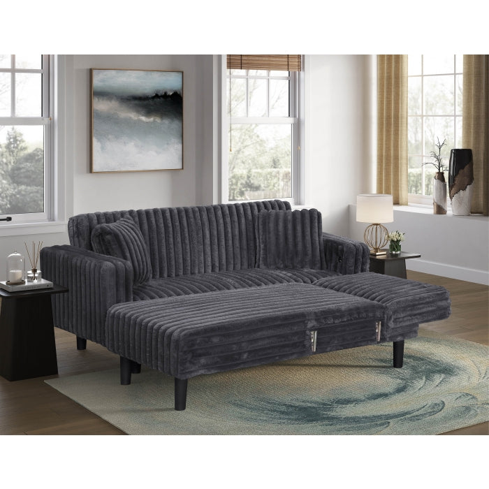 Corduroy Upholstered Reversible Sectional
