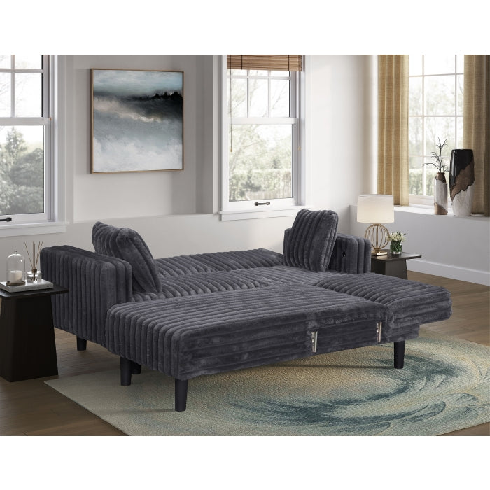 Corduroy Upholstered Reversible Sectional