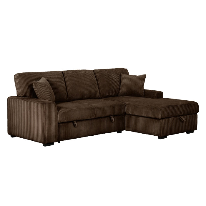 Gray Sectional with Pullout