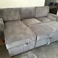 Sectional with pullout and reversible storage chaise