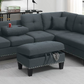 Sectional with storage ottoman