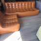 Brown Pu leather and chair set