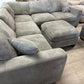 Corduory sectional with ottoman
