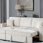 Sectional with pullout and reversible storage chaise