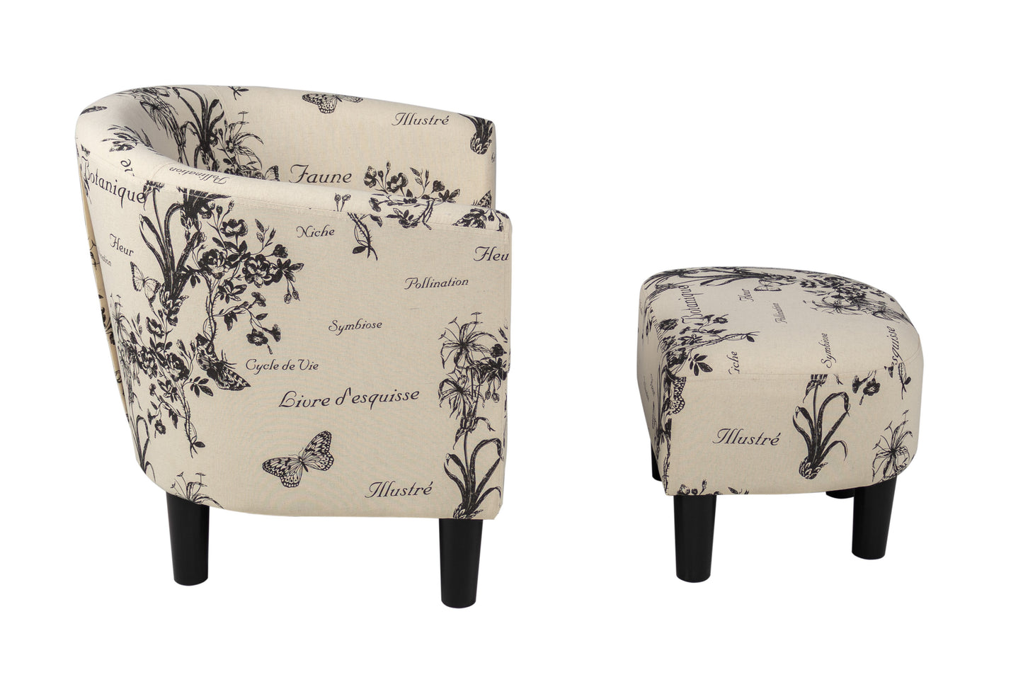 Accent Chair and Ottoman