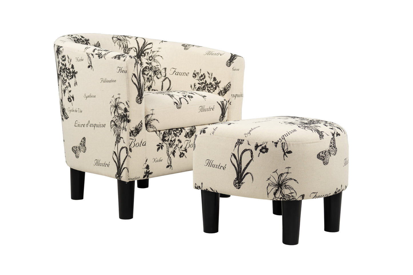 Accent Chair and Ottoman