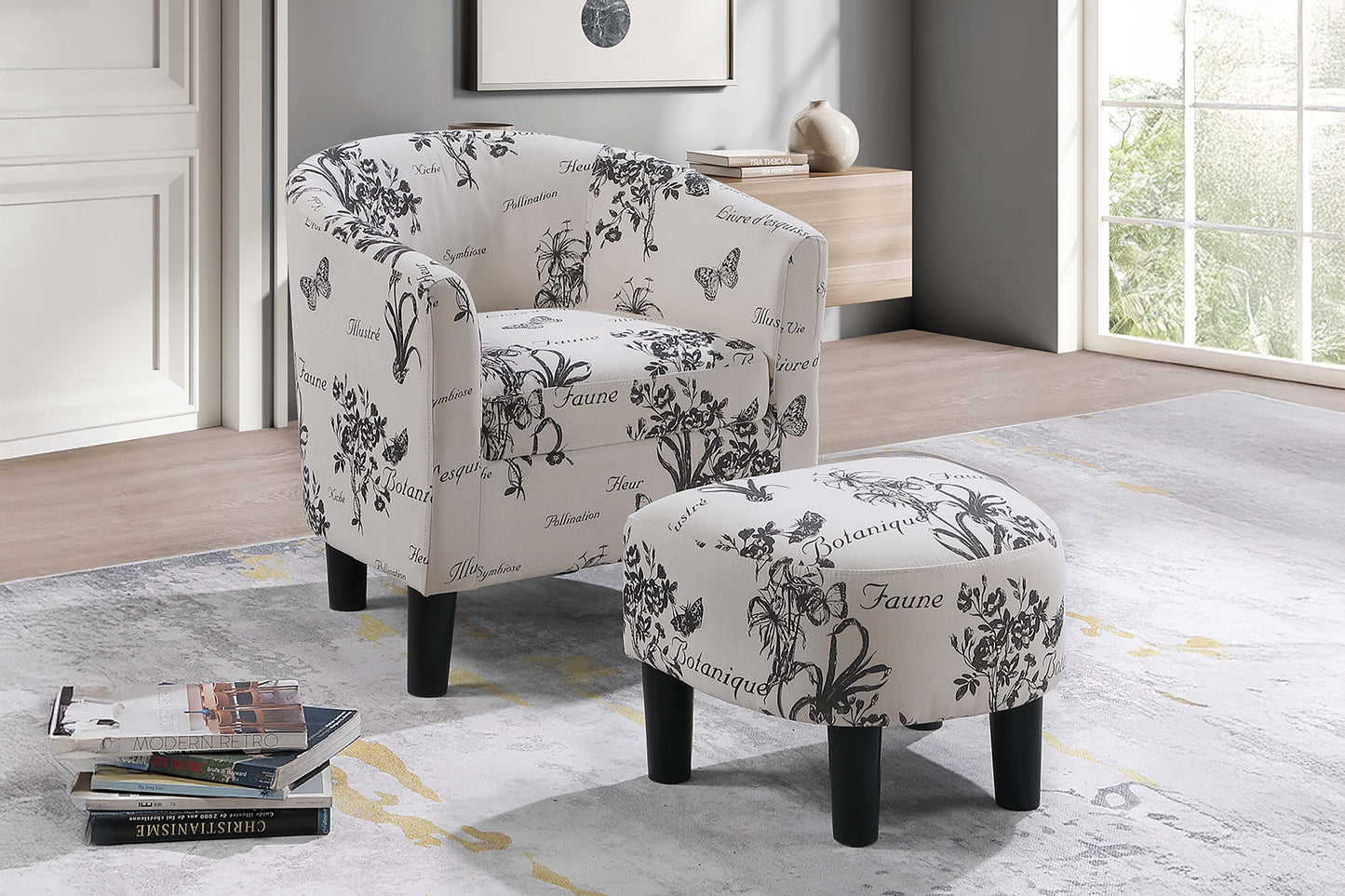 Accent Chair and Ottoman