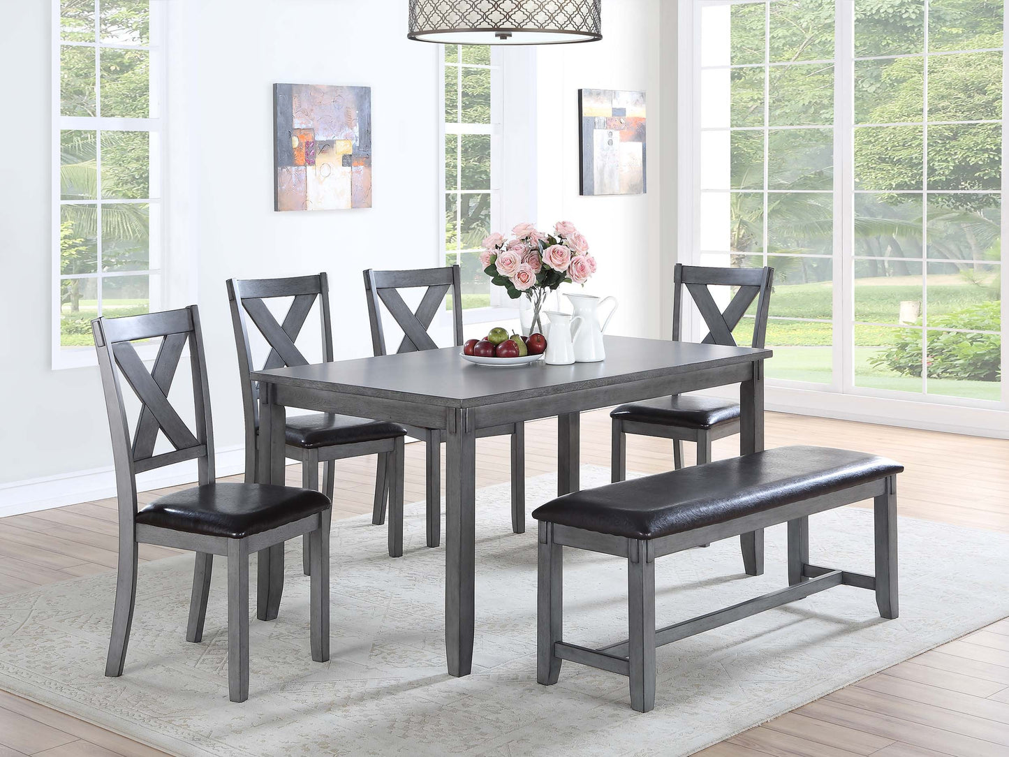 Gray 6 PC dining set
