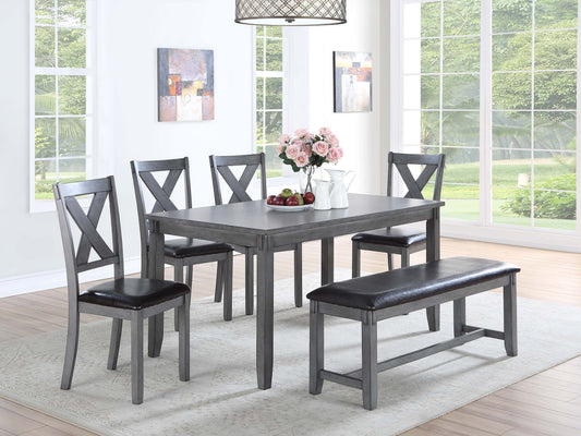 Gray 6 PC dining set